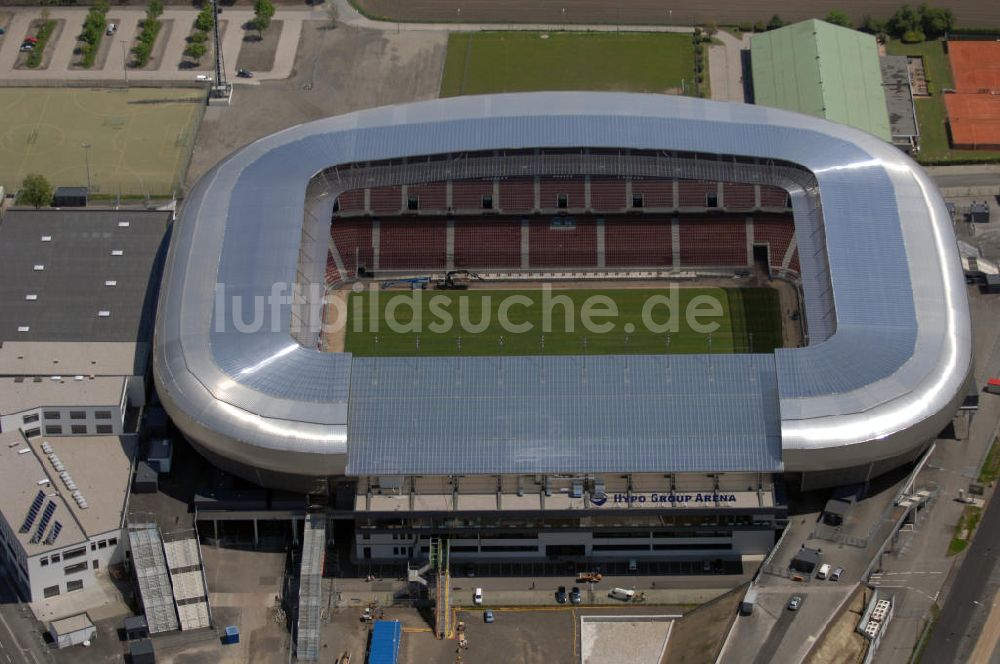 Klagenfurt aus der Vogelperspektive: Blick auf die Hypo-Arena in Klagenfurt