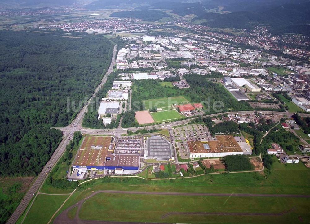 Luftbild FREIBURG - Blick auf das IKEA-Einrichtungshaus in Freiburg nach dem Um- und Ausbau