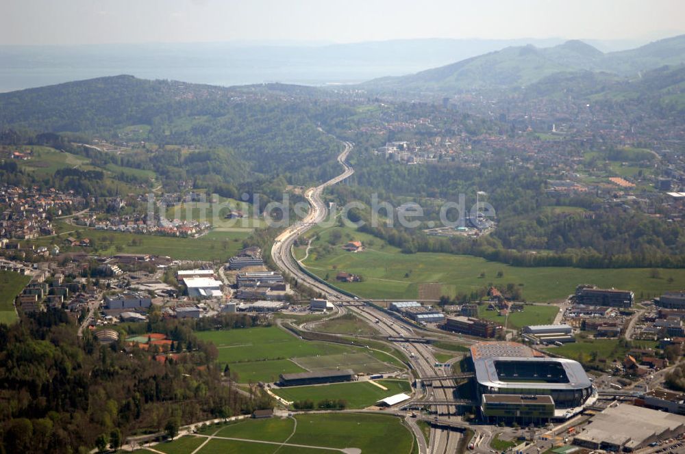 Luftbild St. Gallen - Blick auf das IKEA Einrichtungshaus St. Gallen / Schweiz