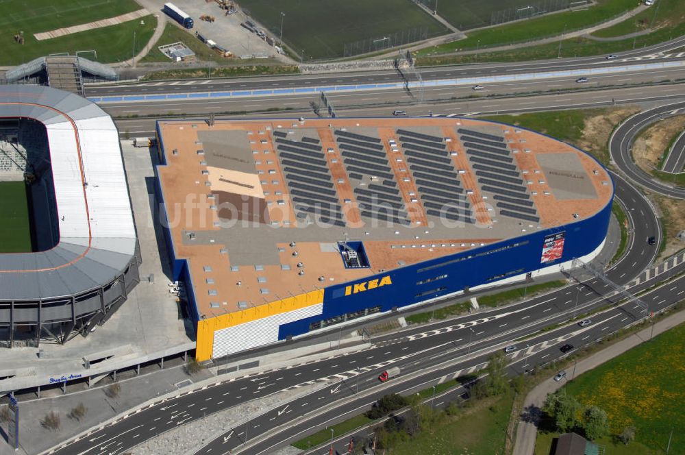 St. Gallen von oben - Blick auf das IKEA Einrichtungshaus St. Gallen / Schweiz