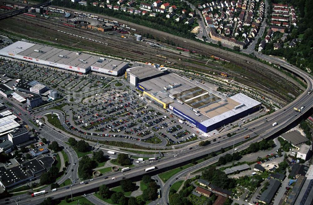 Luftbild Ulm - Blick auf das IKEA Einrichtungshaus in Ulm