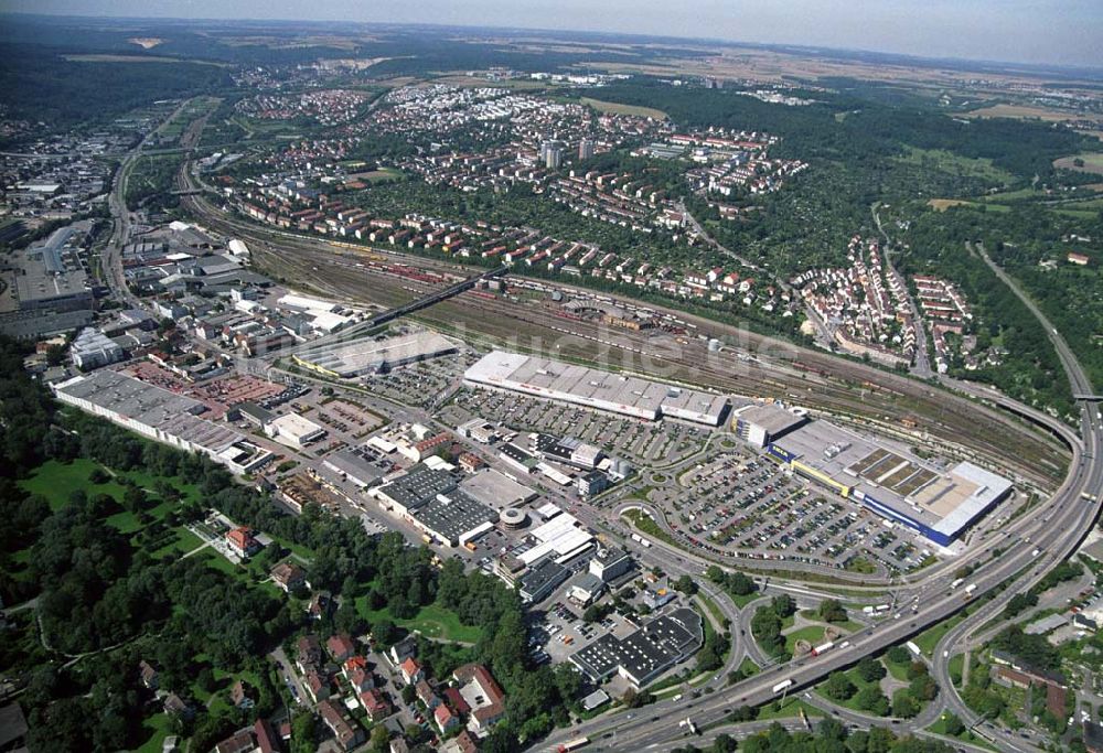 Ulm von oben - Blick auf das IKEA Einrichtungshaus in Ulm