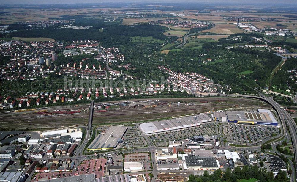 Ulm von oben - Blick auf das IKEA Einrichtungshaus in Ulm