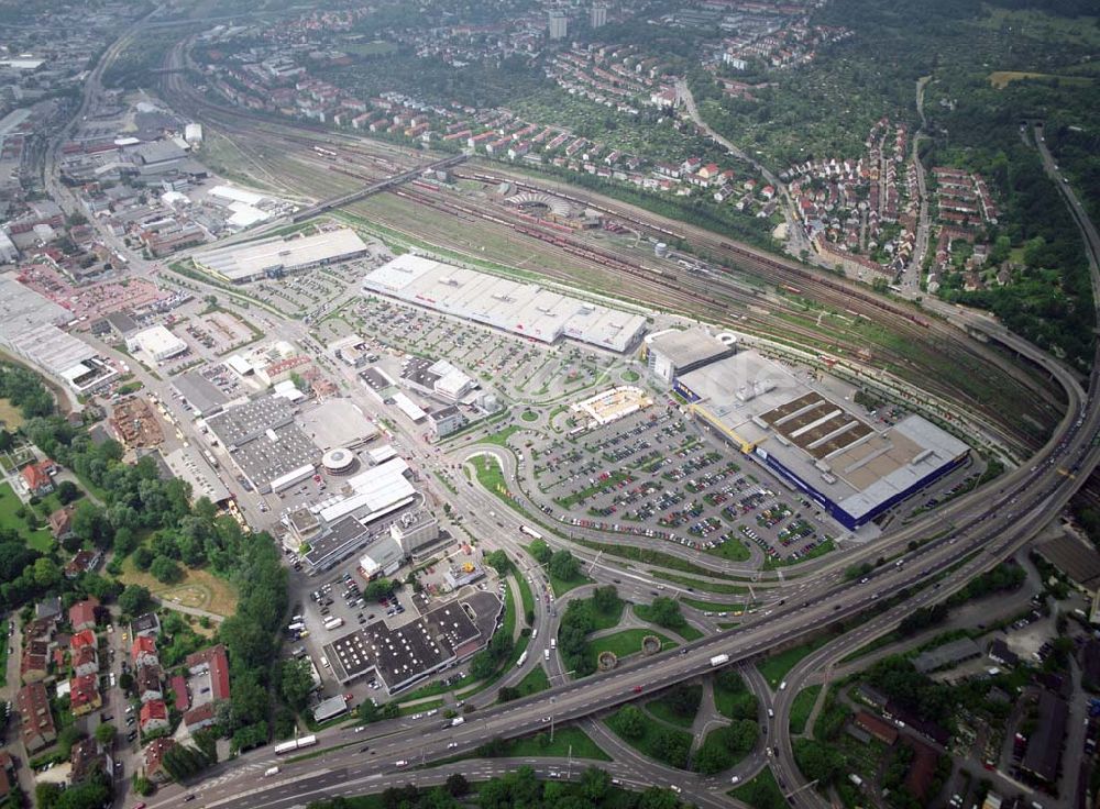 Luftbild Ulm - Blick auf das IKEA-Einrichtungshaus in Ulm