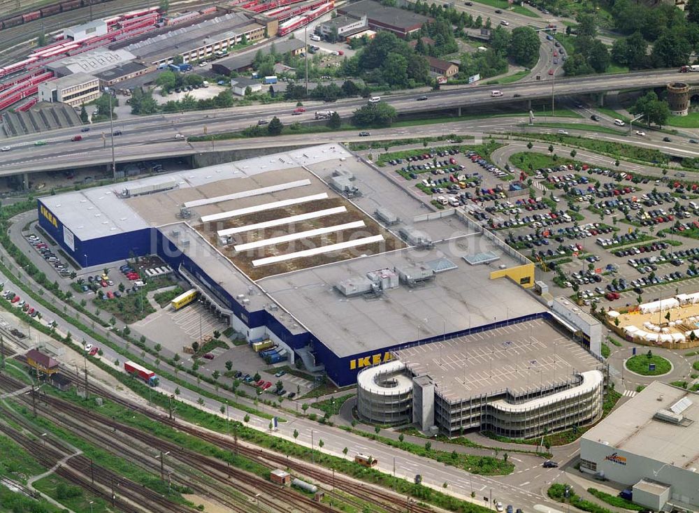 Luftaufnahme Ulm - Blick auf das IKEA-Einrichtungshaus in Ulm