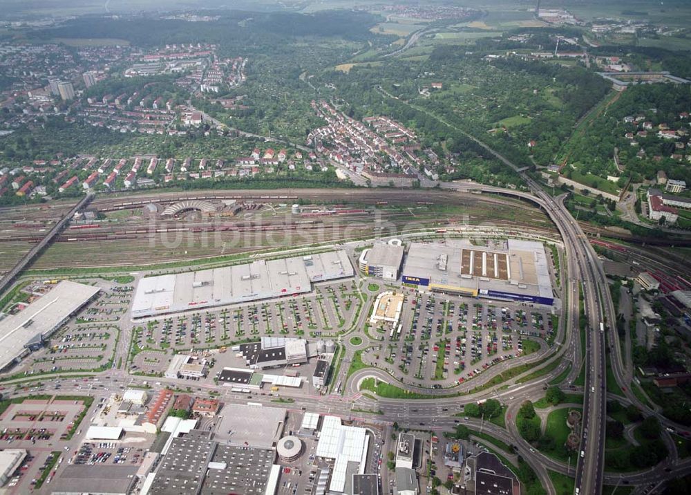 Ulm von oben - Blick auf das IKEA-Einrichtungshaus in Ulm