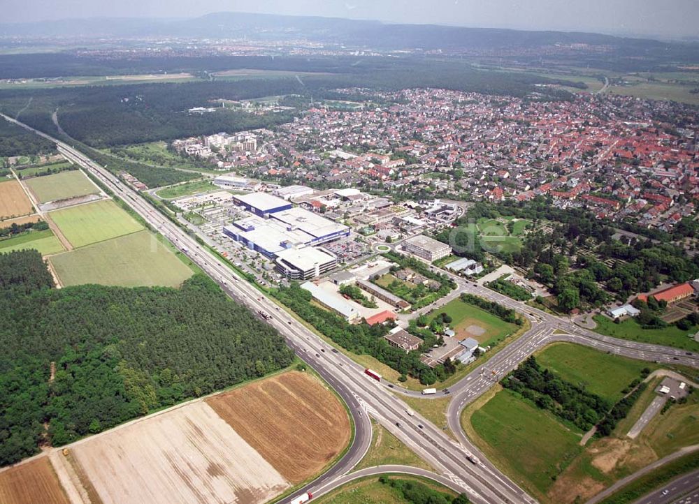 Luftaufnahme Walldorf - Blick auf das IKEA- Einrichtungshaus Walldorf bei Heidelberg