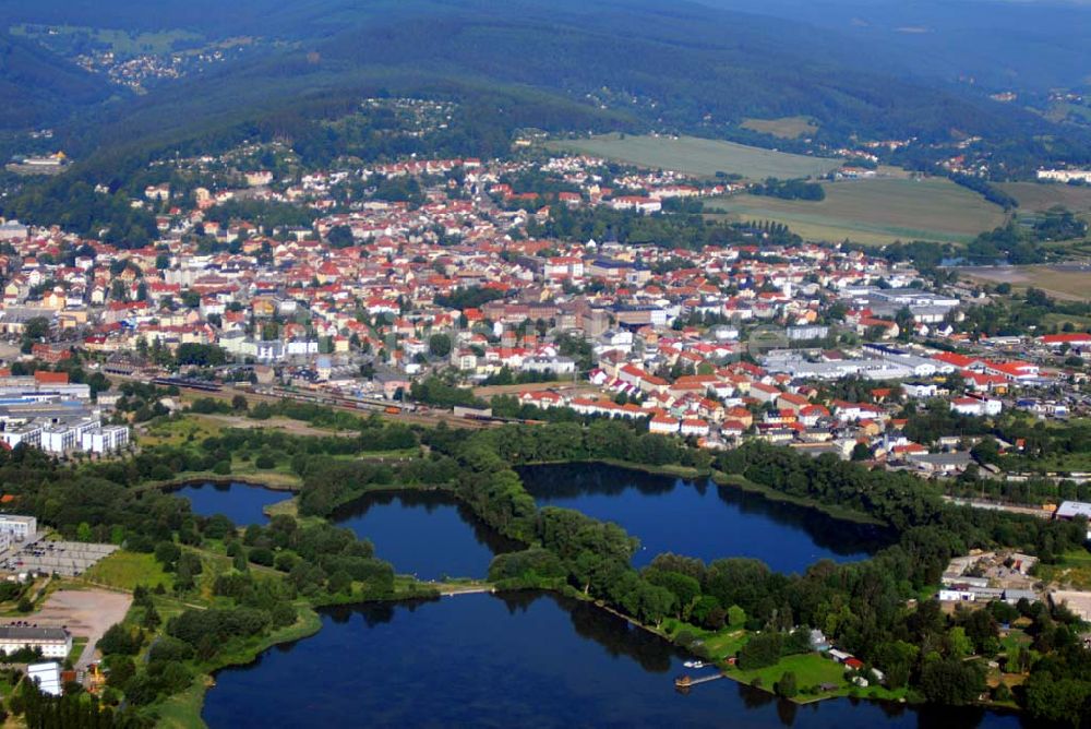 Luftbild Ilmenau - Blick auf Ilmenau und den Großen Teich