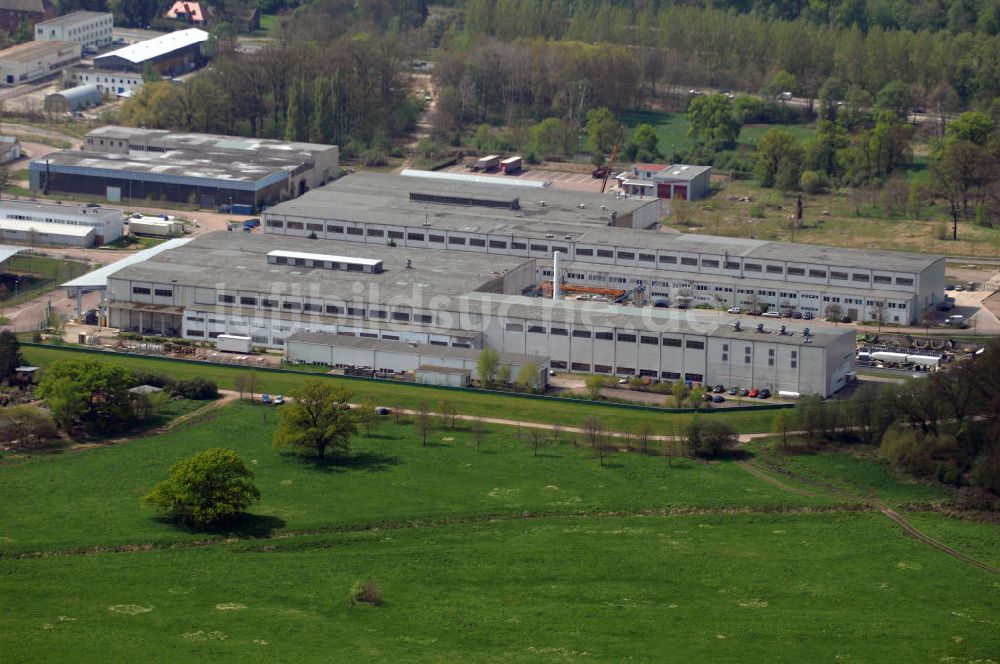 Dessau aus der Vogelperspektive: Blick auf das Industriegelände des ehemaligen VEB Waggonbau Dessau