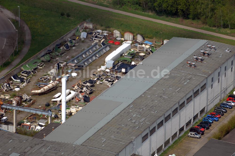 Luftbild Dessau - Blick auf das Industriegelände des ehemaligen VEB Waggonbau Dessau