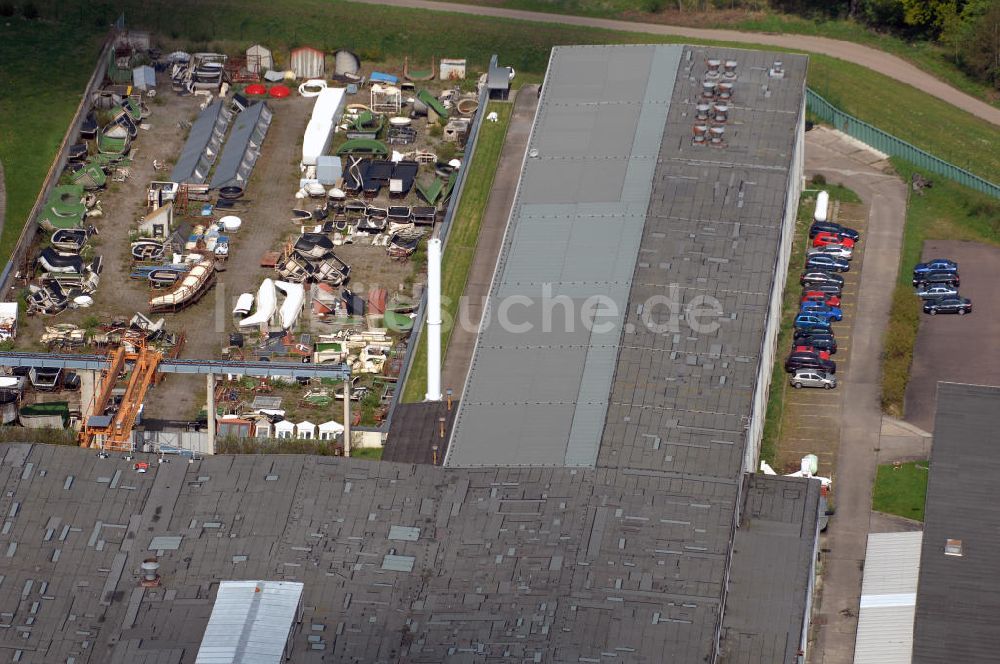 Luftaufnahme Dessau - Blick auf das Industriegelände des ehemaligen VEB Waggonbau Dessau