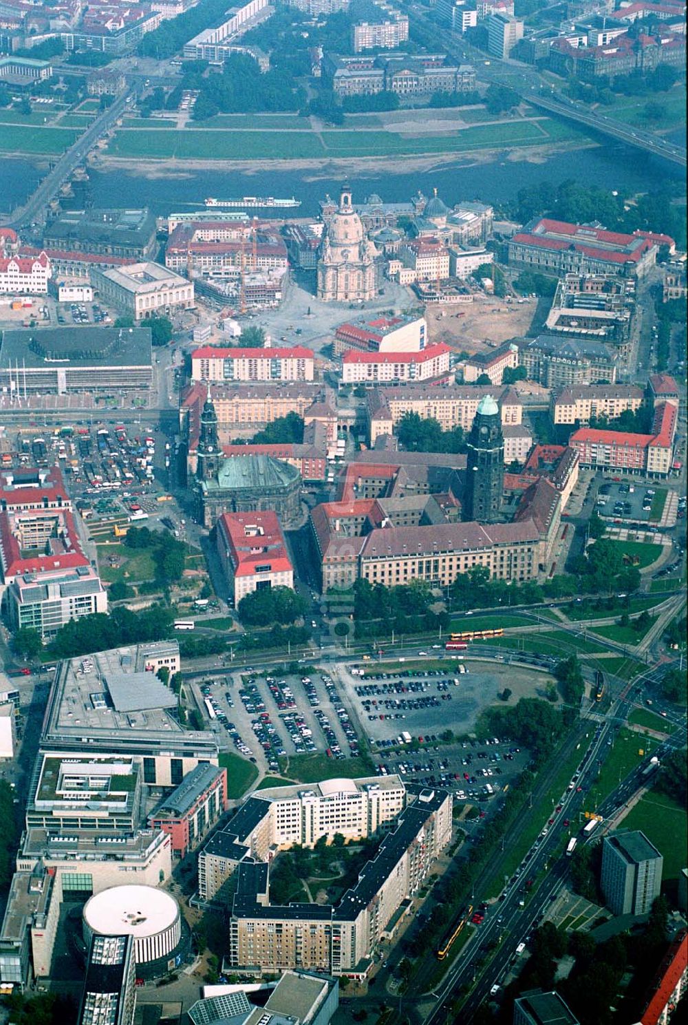 Dresden ( Sachsen ) von oben - Blick auf die Innenstadt von Dresden