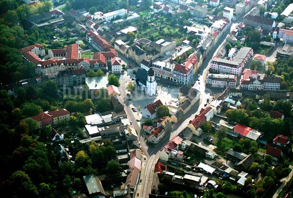 Luftaufnahme Markranstädt / Sachsen - Blick auf die Innenstadt von Markranstädt am Kulkwitzer See