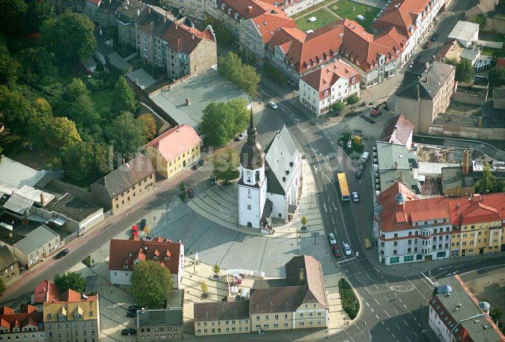 Markranstädt / Sachsen aus der Vogelperspektive: Blick auf die Innenstadt von Markranstädt am Kulkwitzer See