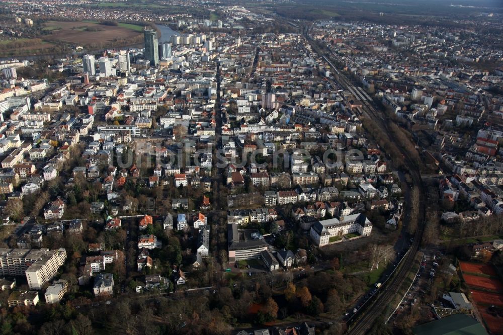 Luftaufnahme Offenbach am Main - Blick auf die Innenstadt von Offenbach am Main