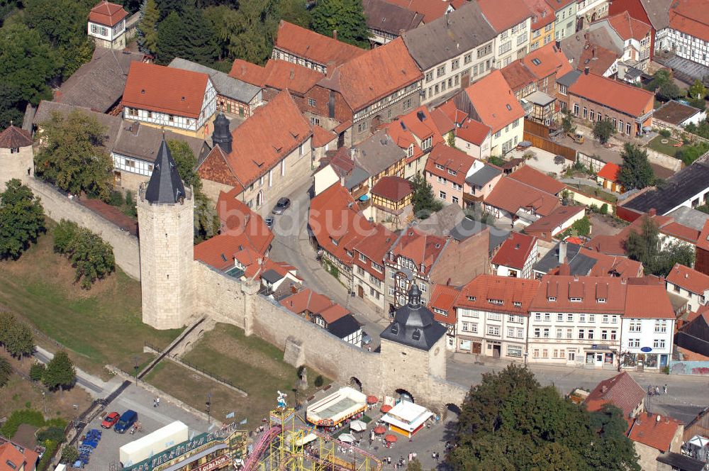 Mühlhausen aus der Vogelperspektive: Blick auf das Innere Frauentor in Mühlhausen