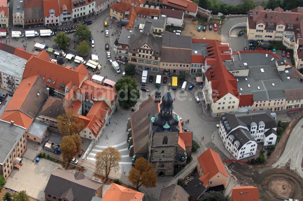 Mansfeld aus der Vogelperspektive: Blick auf die St. Jakobi - Kirche in Hettstedt