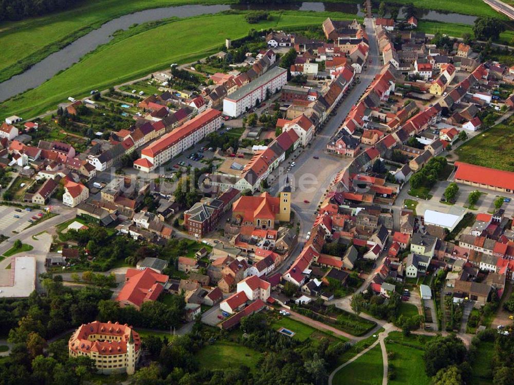 Luftaufnahme Jessen - Blick auf Jessen und das Schloss