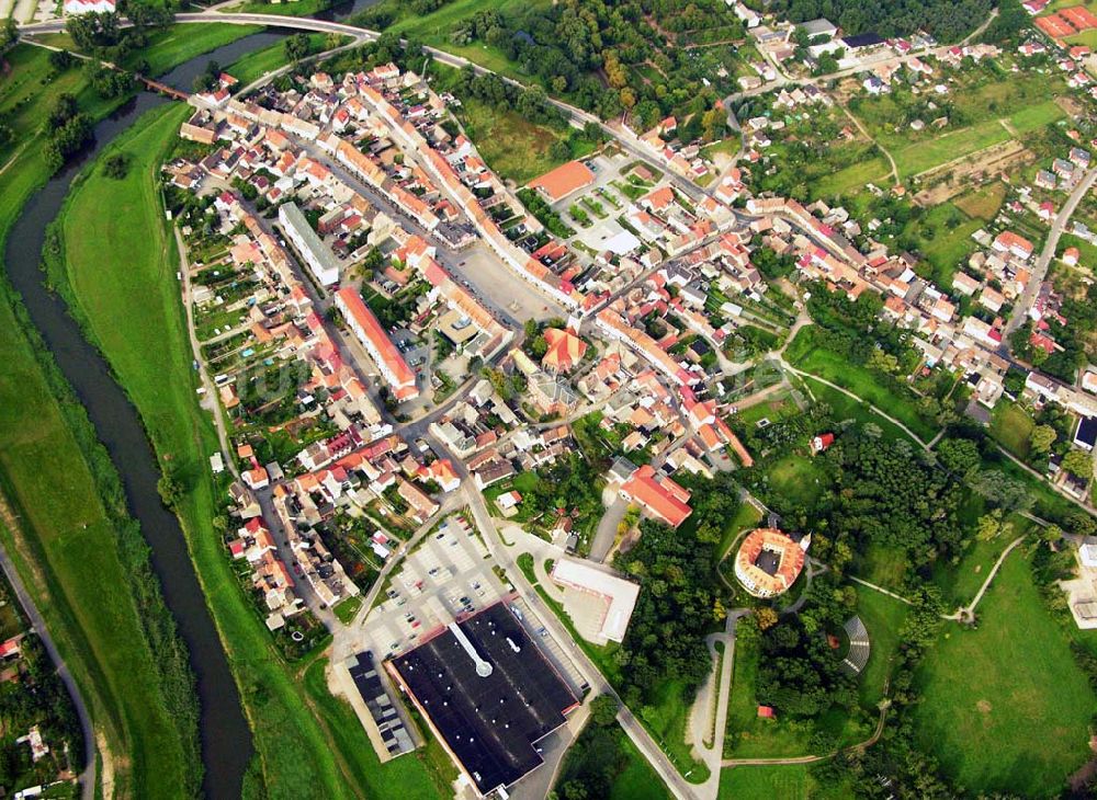 Luftaufnahme Jessen - Blick auf Jessen und das Schloss