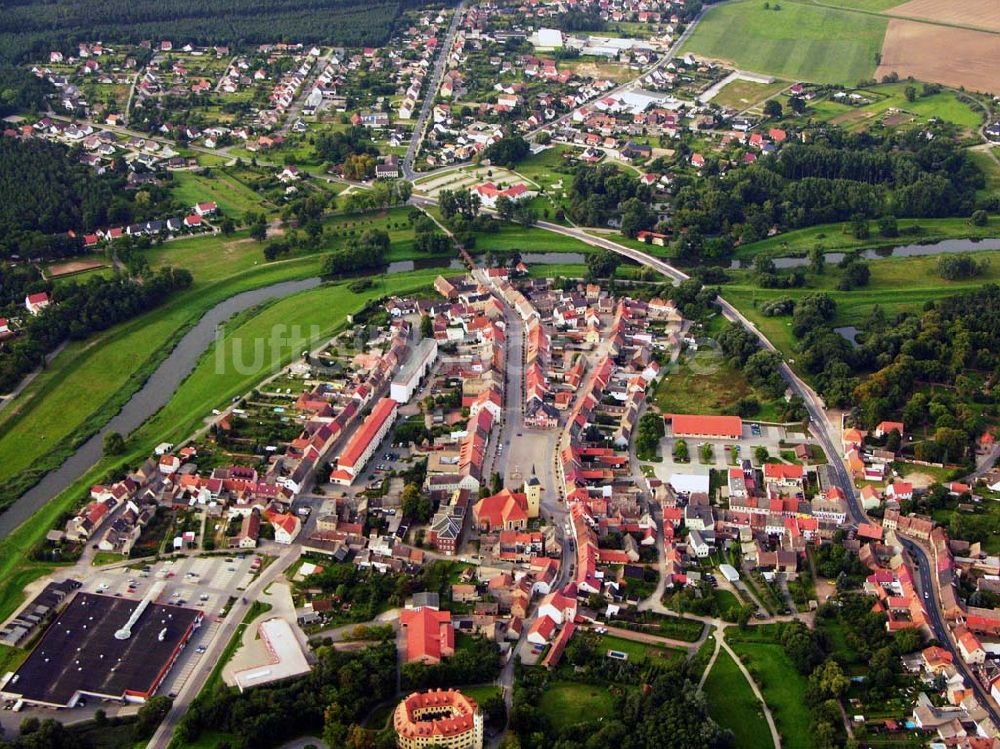 Luftbild Jessen - Blick auf Jessen und das Schloss