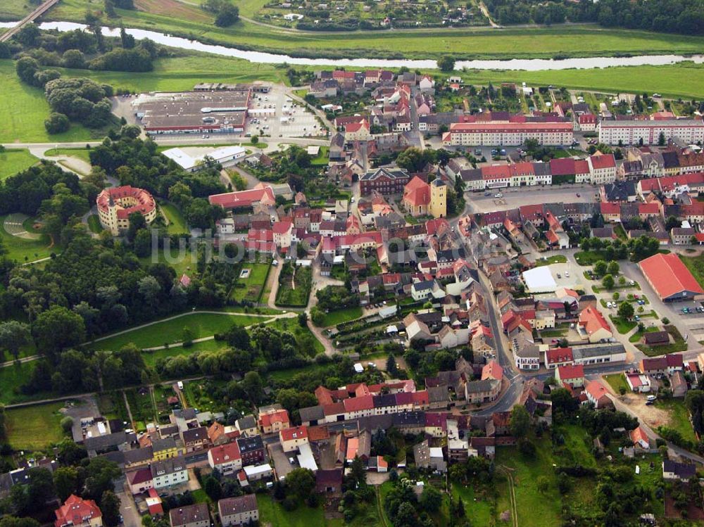 Luftaufnahme Jessen - Blick auf Jessen und das Schloss