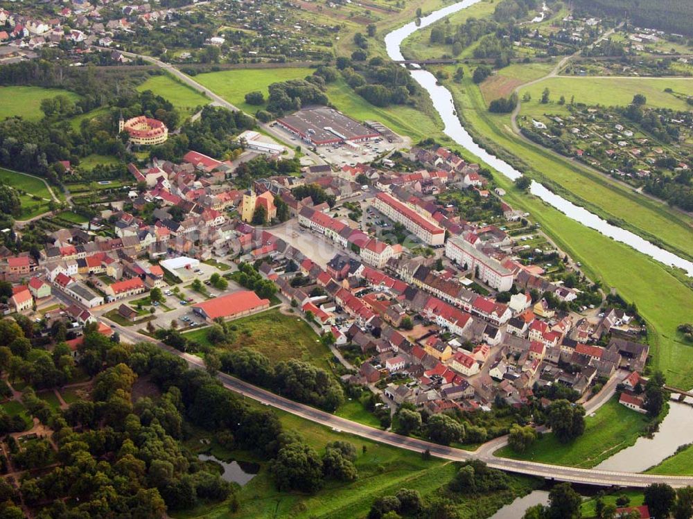 Jessen von oben - Blick auf Jessen und das Schloss