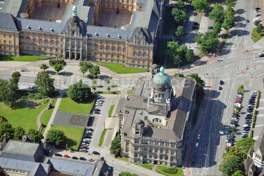 Luftbild Hamburg - Blick auf das Justizforum am Sievekingplatz in Hamburg