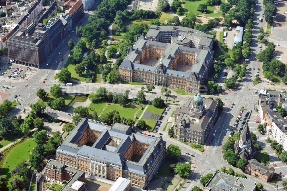 Luftaufnahme Hamburg - Blick auf das Justizforum am Sievekingplatz in Hamburg