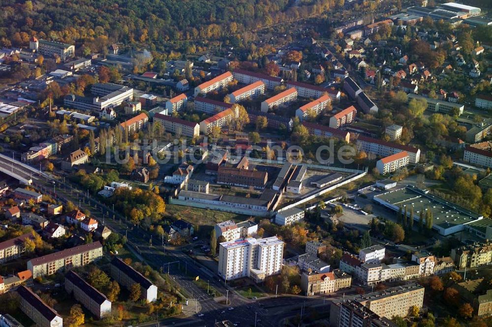 Cottbus / Brandenburg aus der Vogelperspektive: Blick auf die Justizvollzugsanstalt Cottbus-Dissenchen