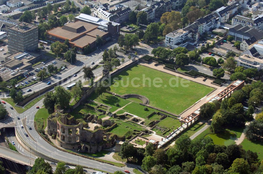 TRIER aus der Vogelperspektive: Blick auf die Kaiserthermen in Trier