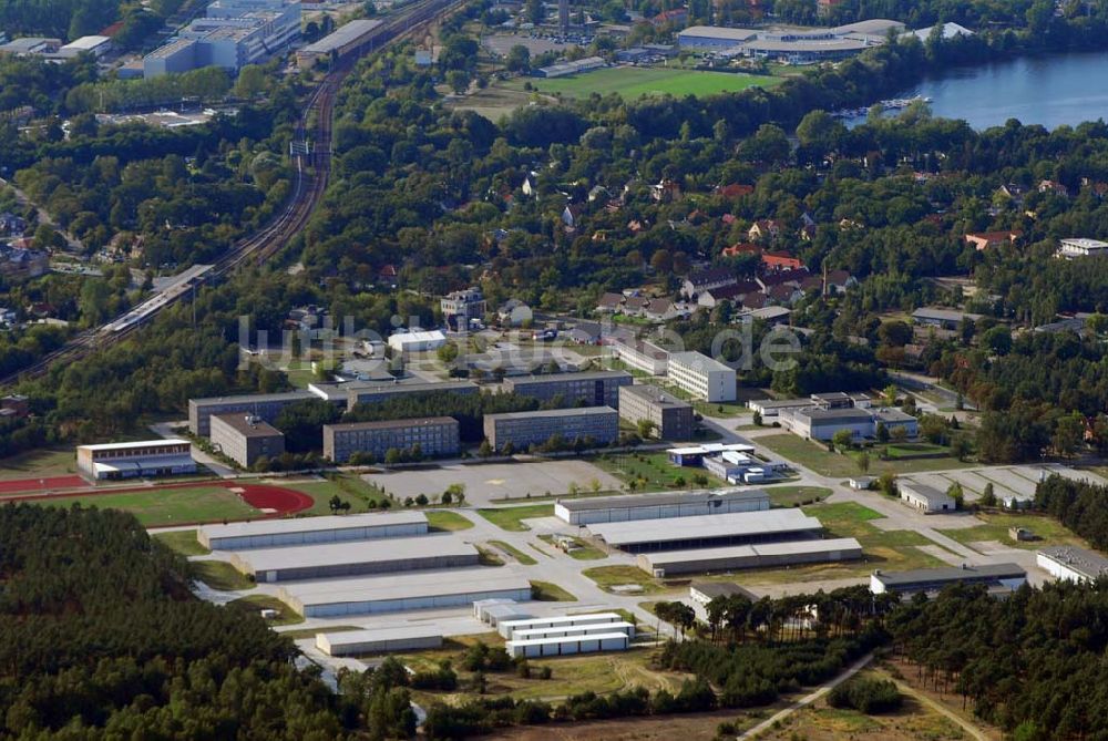 Luftbild Lehnitz - Blick auf das Kasernengelände am ehemaligen Truppenübungsplatz Lehnitzg