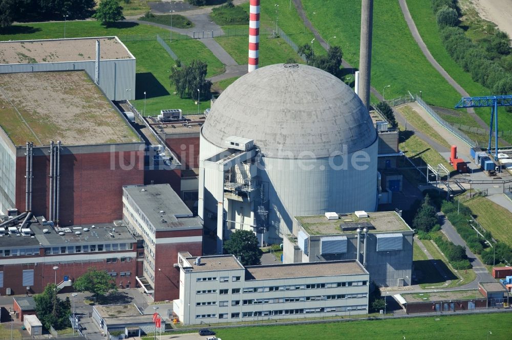 Luftaufnahme Stade - Blick auf das Kernkraftwerk Stade in der gleichnamigen Stadt in dem Bundesland Niedersachsen