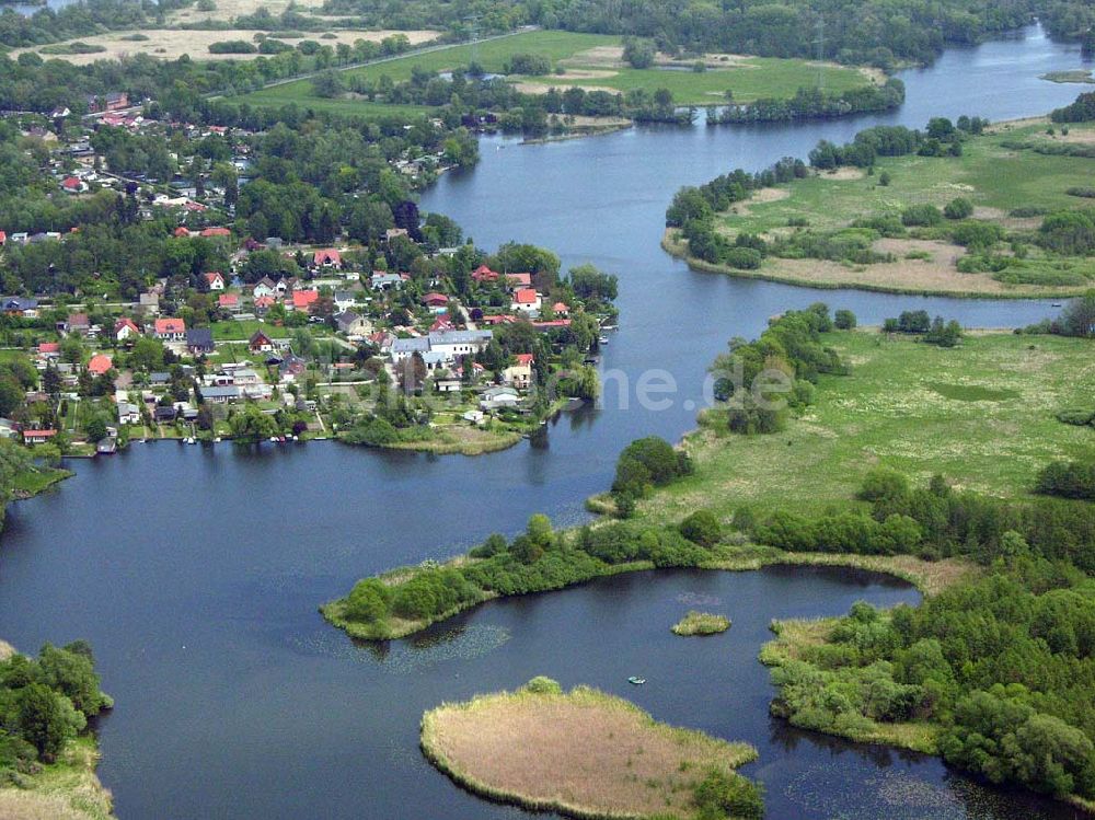 Ketzin von oben - Blick auf Ketzin an der Havel in Brandenburg