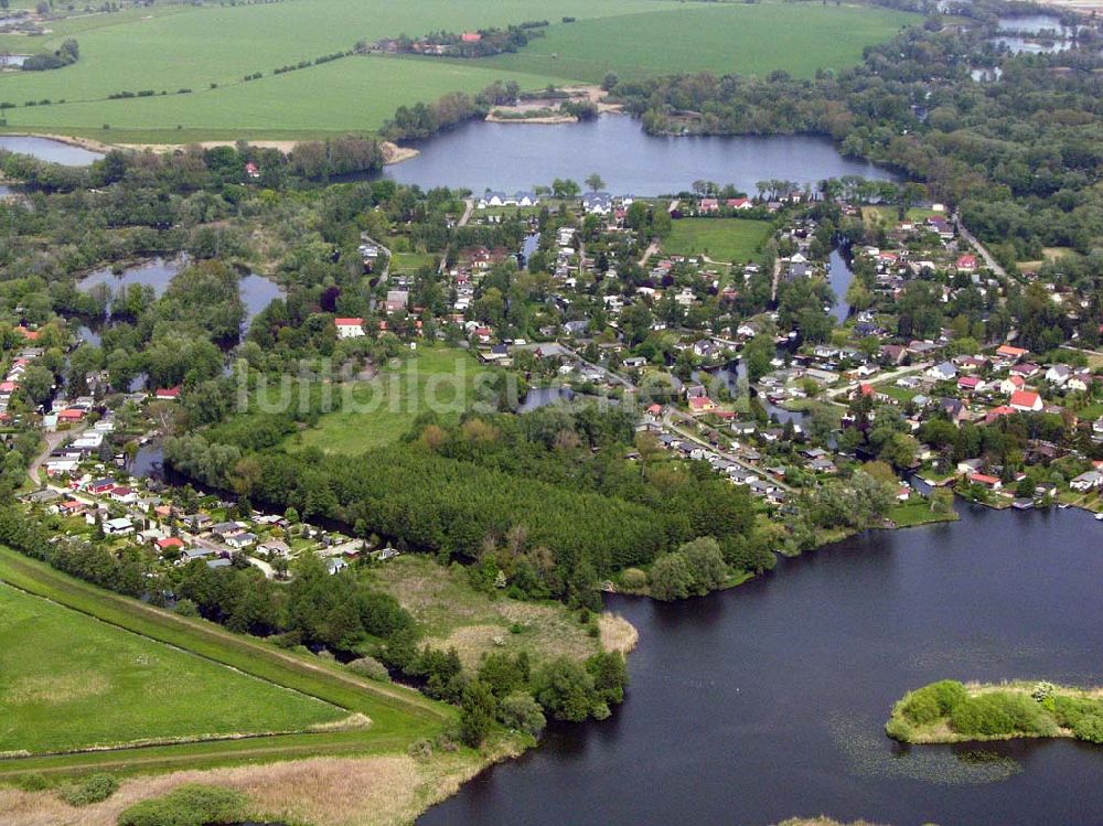 Ketzin aus der Vogelperspektive: Blick auf Ketzin an der Havel in Brandenburg