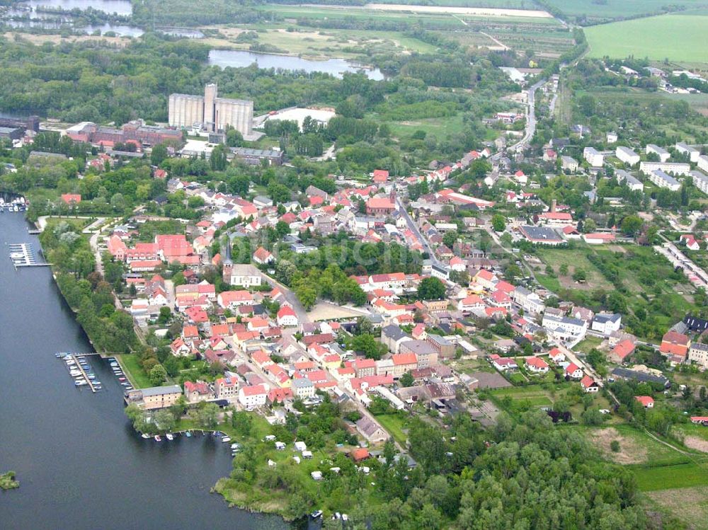 Ketzin von oben - Blick auf Ketzin an der Havel in Brandenburg