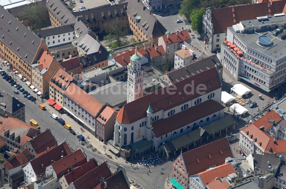 Augsburg aus der Vogelperspektive: Blick auf die Kirche St. Anna in Augsburg