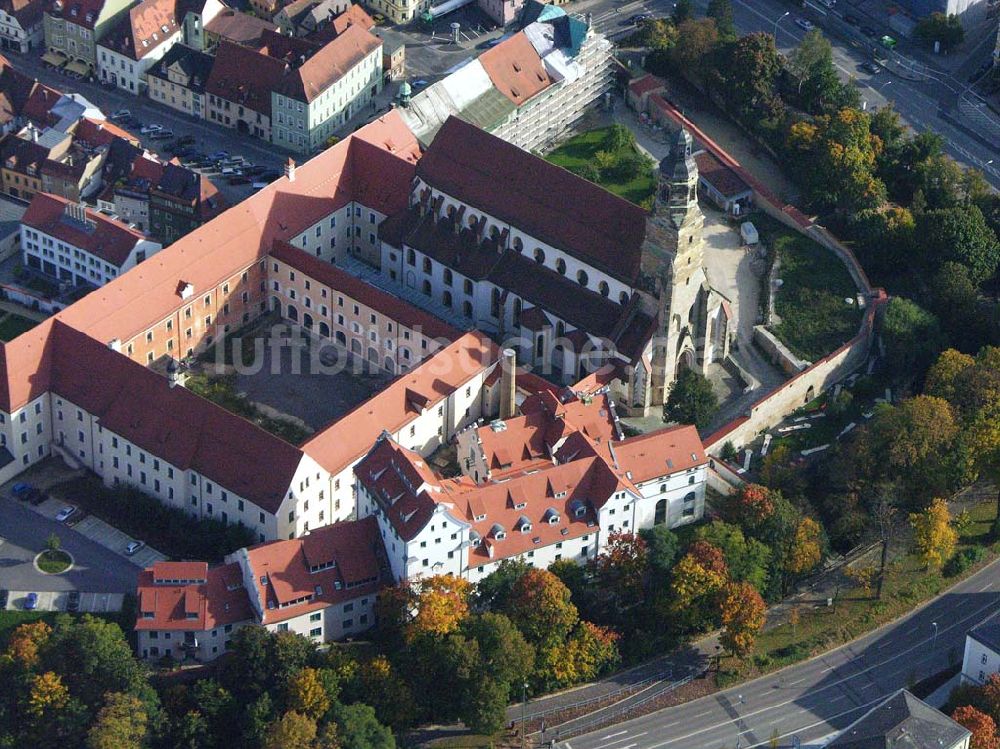 Amberg / Bayern aus der Vogelperspektive: Blick auf die Kirche St. Georg in Amberg