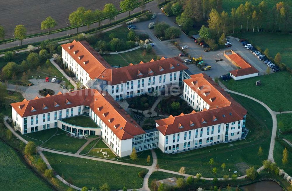 Bad Schmiedeberg von oben - Blick auf die Klinik Dübener Heide in Bad Schmiedeberg