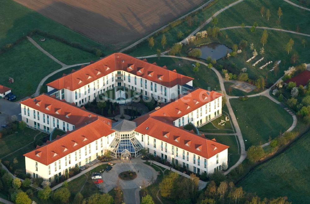 Bad Schmiedeberg aus der Vogelperspektive: Blick auf die Klinik Dübener Heide in Bad Schmiedeberg