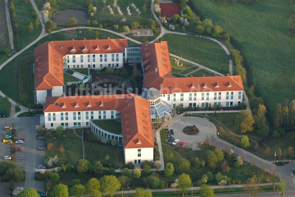 Bad Schmiedeberg von oben - Blick auf die Klinik Dübener Heide in Bad Schmiedeberg