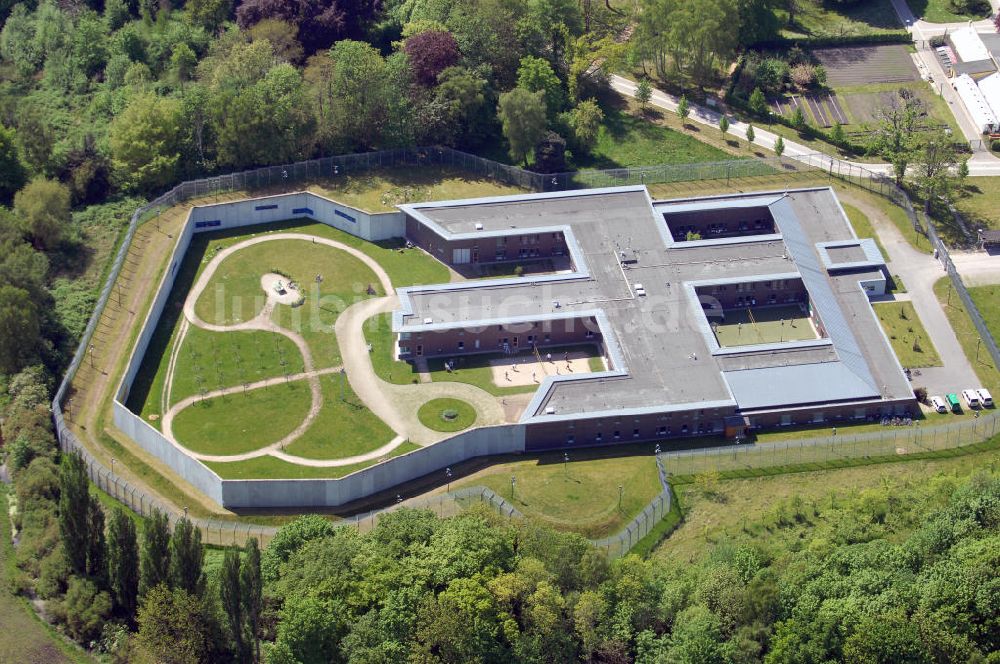 Rostock aus der Vogelperspektive: Blick auf die Klinik für Forensische Psychiatrie in Rostock