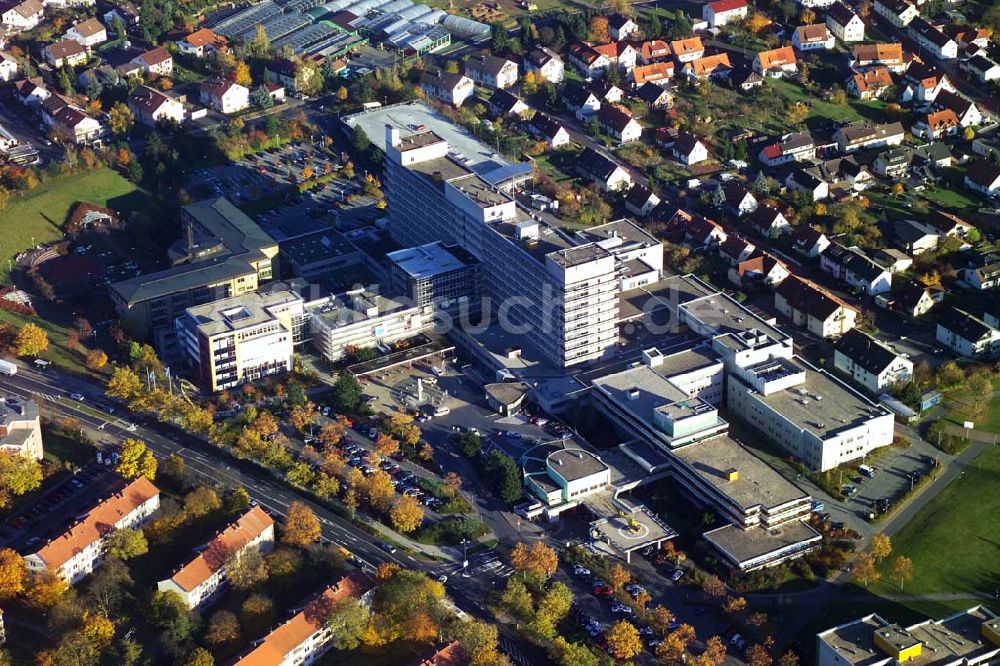 Fulda aus der Vogelperspektive: Blick auf das Klinikum Fulda