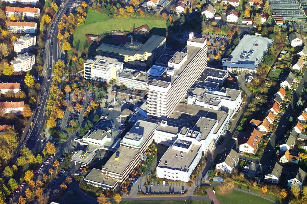 Fulda aus der Vogelperspektive: Blick auf das Klinikum Fulda