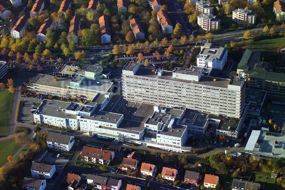 Fulda aus der Vogelperspektive: Blick auf das Klinikum Fulda