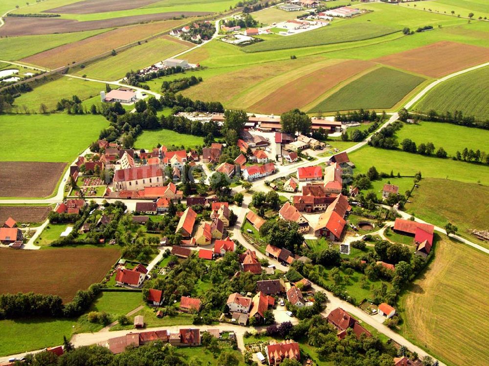 Luftbild Dombühl - Blick auf das Kloster Sulz in Dombühl