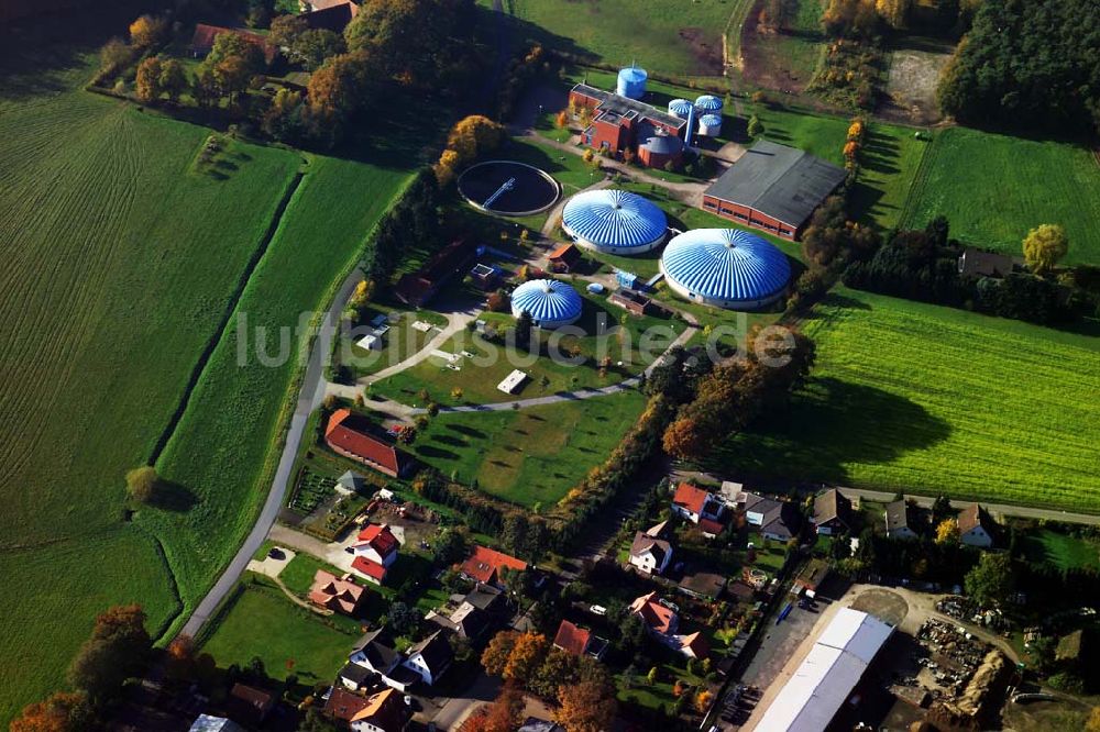 Luftaufnahme Bielefeld - Blick auf Klärwerk in Bielefeld Süd bei der A2