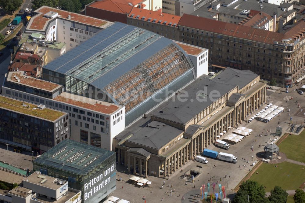 Stuttgart aus der Vogelperspektive: Blick auf den Königsbau und die Königsbau-Passagen in Stuttgart