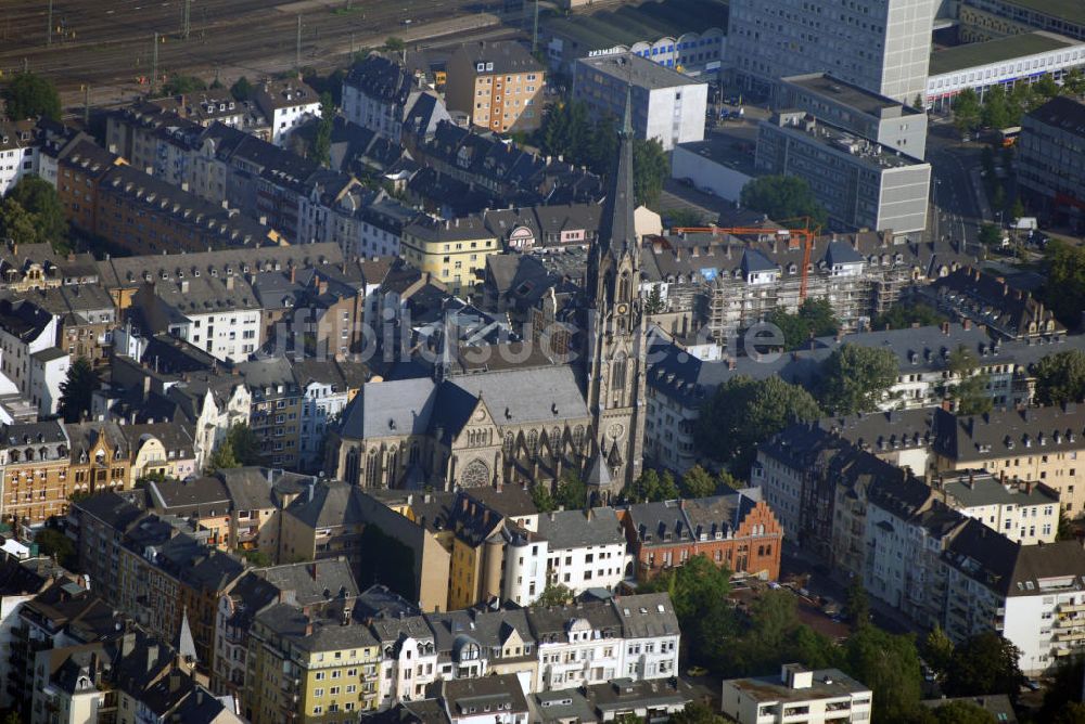 KOBLENZ aus der Vogelperspektive: Blick auf Koblenz mit der St. Josef Kirche