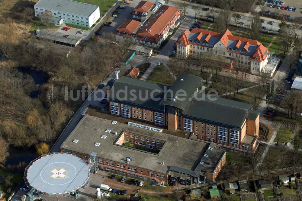 Luftaufnahme Bernau - Blick auf das Krankenhaus und Herzzentrum in Bernau