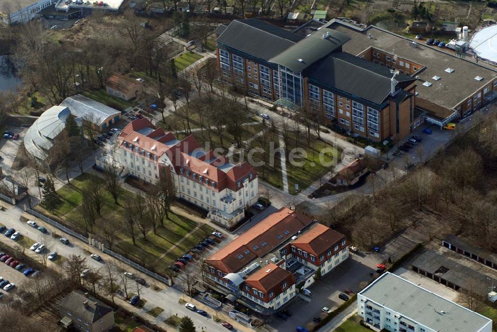 Bernau aus der Vogelperspektive: Blick auf das Krankenhaus und Herzzentrum in Bernau